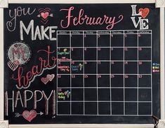 a chalkboard with writing on it that says, you'll make heart happy