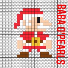 an image of a pixellated santa clause with the text baby o'beards on it