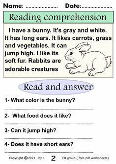 an animal worksheet with the words reading comprehension and other animals