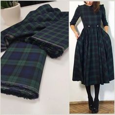 Scottish Green Dress, Plaid Pattern Green Dress, Green Tartan Dress Puffy Sleeves, Green And Navy Blue Plaid Dress, Classy Tartan Dress, Dress Stuart Tartan, Tartan Dress Sewing Pattern, Tartan Wedding Dress Scotland, Tartan Plaid Dress Women