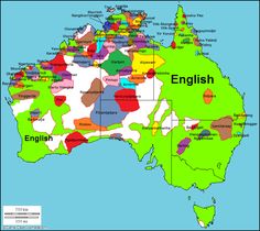 a map of australia with the major cities and their names in red, green, yellow, blue, and orange