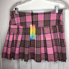 Nwt Current Mood Baby Catch A Ride Pleated Skirt Size Medium Plus Size Mini Skirt, Grey Tulle Skirt, Pink Skirt Set, Disney Skirt, Tulle Mini Skirt, Plaid Pleated Mini Skirt, White Lace Skirt, Barbie Core, Velvet Mini Skirt