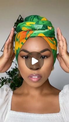 Headtie Head Wraps African Fashion Style, Tying Head Wraps, Wrap Scarf Head, Wrapping Hair With Scarf, Tying Head Scarf, How To Tie Turban Head Scarfs, How To Tie A Head Scarf Short Hair, Head Wrap Tutorial Scarf, Turban Headwrap Tutorial