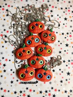 it was $45,now $25! Pumpkin pendant necklace-kawaii pumpkin jewelry-halloween pendant necklace-Pumpkin charm-spooky cute charm-Halloween lover gift-pumpkin art The Pumpkins are back! Bringing back the classic design that I've been making since Halloween 2017 Made by me using polymer clay, hand pigmented, featuring glass eyes. They are about 1"1/2 wide and 1" 1/2 tall (allow slight difference in size since they are hand-formed) Come with a stainless steel ball chain 23" ready to wear PICK YOUR PUMPKIN BY THE NUMBER IN PICTURE 2 Pumpkin Jewelry, Pumpkin Spooky, Pumpkin Necklace, Halloween Pendant, Spooky Cute, Clay Hand, Pumpkin Art, Halloween 2017, Kawaii Halloween