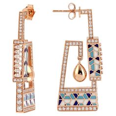 18KT:19.66g, Diamond:3.12ct Indian Jewelry Design, Art Deco Jewellery, Art Deco Jewellery Design, Cad Designer, Style Marocain, Designer Diamond Jewellery, Art Jewelry Design, Art Deco Earrings, Style Tile