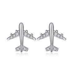 PRICES MAY VARY. Design: These airplane earrings are specially designed for airplane jewelry lovers. You can go to anywhere by plane. Great Gifts for Travelers Stewardess Flight Attendants Pilots. Stud Earring Size: 11*11.5mm; Simple style, easy to match any style clothes. Best airplane gifts for aircraft fans. Material: 925 Hypoallergenic Sterling Silver with high quality Cubic Zirconia decoration, Nickel-free, safe and friendly for even allergic ears. Gifts: Great choice to treat yourself and Gifts For Flight Attendants, Airplane Earrings, Airplane Jewelry, Pilots Birthday, Airplane Gifts, Best Airplane, Gifts For Travelers, Light Jewelry, Wedding Halloween