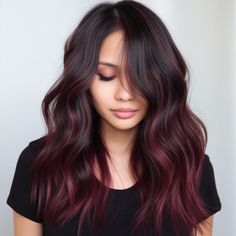 47 Stunning Dark Red Hair Color Ideas for 2023 Dark Red Hair Color Ideas, Hair Color Ideas For 2023, Red Balayage Hair, Red Hair Color Ideas, Dark Red Hair Color, Cherry Red Hair, Red Ombre Hair, Black Hair Balayage