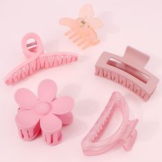 PRICES MAY VARY. 【After-Sale Service】 If the hair claw clips is damaged accidentally in transit or you have any problems, pls feel free to contact us, we will refund or re-send one according to your wishes. 【Soft Matte Finish】Made of durable soft matte material hair clips with a rubberizing coating, won't hurt your scalp. Claw clips has sufficient thickness to ensure that will not easy to break. The non slip interlocking teeth design can greatly handle whatever thick or thin hair. Strong hold fo Cute Pink Hair, Pink Hair Accessories, Hair Clamp, Thick Hair Styles Medium, Pink Hair Clips, Barbie Hair, Hair Clamps