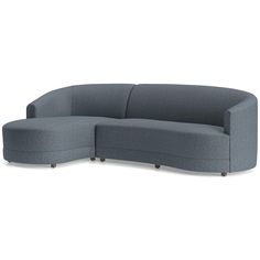 the curved sectional sofa is made from fabric