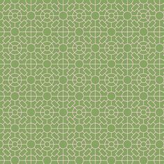 a green and white pattern with circles