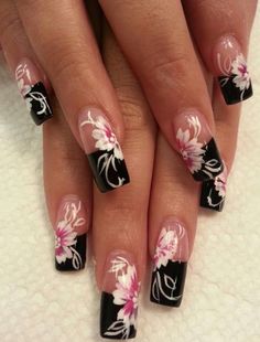 Summer 2000s Nails, Nail Ideas 2000s, Adriana La Cerva Nails, 2000s Nails Acrylic Y2k, Snooki Nails, Early 2000s Nail Designs, 2000s Acrylic Nails, Early 2000s Nails, Emo Y2k Nails