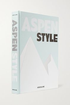 a book with the title aspen style written in black and white on it's cover