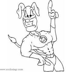 a drawing of a cartoon dog with his hand up in the air and one leg raised