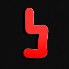 the letter l is made up of red letters on a black background, and it appears to be very dark