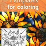 a book cover with an image of a sunflower and the words templates for coloring