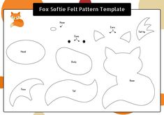 the fox pattern is cut out and ready to be colored