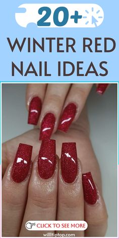 ❄️ Embrace the fiery allure of Winter Red Nail Ideas that will set your cold-weather style ablaze with passion and sophistication! ❤️ From deep crimson hues to sparkling ruby tones, our curated selection of red nail designs is perfect for adding a touch of bold elegance to your seasonal look. Stand out in the winter landscape with these chic and trendy red nail ideas that will keep you looking fabulous and on-trend throughout the season. #WinterRedNails #PassionateElegance #SophisticatedManicure Red Sparkly Nail Ideas, Long Nail Designs Red And Black, Red With Silver Glitter Nails, Christmas Red Nail Ideas, Dip Powder Nails Holiday, Red Finger Nails, Red And Sparkle Nails, Red And Silver French Tip Nails, Holiday Nails Coffin Shape