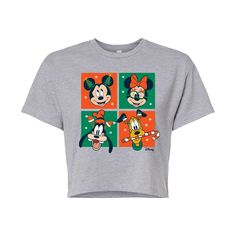 Disney - Mickey And Friends Christmas - Juniors Cropped Cotton Blend T-Shirt - Celebrate the essence of Disney's Disney with officially licensed apparel featuring unique designs crafted exclusively by Hybrid Apparel. Each piece brings beloved characters, iconic imagery, and memorable moments to life, offering Disney fans a one-of-a-kind way to showcase their passion. Mickey And Friends Christmas, Minnie Christmas, Christmas Pajama Set, Friends Christmas, Friend Christmas, Disney Ladies, Mickey And Friends, Christmas Pajamas, Fabric Names