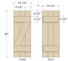 the measurements for a wooden door