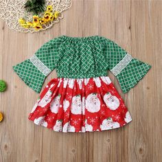 This Baby Christmas dress with cute holiday print will have all eyes on your little princess. It is perfect for the holiday season. Flared Blouse, Childrens Fancy Dress, Flare Blouse, Charlotte Dress