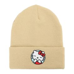 a hello kitty beanie is shown on a white background