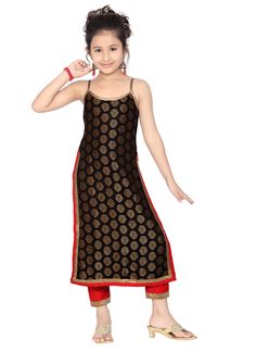 Pleasing K N U Black Georgette Churidar Suit Baby Girl Salwar Suit Design, Salwar Suit Design, Salwar Kameez Wedding, 1 Year Baby, Black Kurta