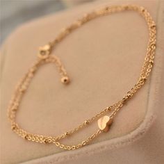 Heart Ankle Bracelet, Layer Chain, Inexpensive Jewelry, Pretty Jewelry Necklaces, Heart Anklet, Chain Heart, Gold Rings Fashion