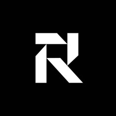 the letter r is made up of white letters on a black background, and it appears to be overlapping