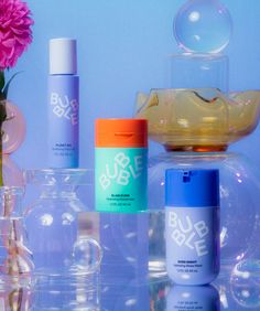 Bubble Skincare | Bubble | Face The Day Skincare Bubble, Bubble Face, Bubble Skincare, Calming Oils, Normal Skin Type, Night Mask, Sephora Skin Care, Hydrating Moisturizer, Evening Primrose Oil