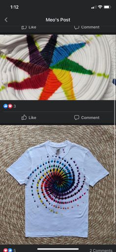 two different t - shirts that have been made to look like they are on the same page