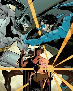 Nightwing Vs Batman, Vibe Art, Batman And Catwoman, Dc Comics Superheroes, Batman Comic Art, Batman And Robin, Batman Robin