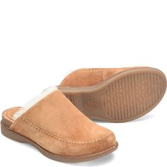 Bellflower | Sofft Shoe Cozy Shearling Slip-on Slippers, Fall Shoe, Fall Outfits Inspiration, Suede Clogs, Sofft Shoes, Saddle Brown, Born Shoes, Fall Shoes, Sneaker Collection