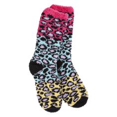 World's Softest Crew Socks Multi Leopard - Rinse Bath & Body Holiday Knits, Black Aviator Sunglasses, Purple Leopard, Cozy Moments, Soft Sock, Comfortable Socks, Black Aviators, Cozy Socks, Knit Picks