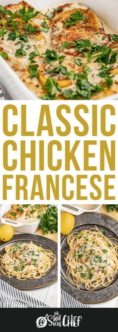 the classic chicken francese recipe is ready to be eaten and put in the oven