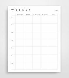 the printable weekly planner is shown in black and white, with text that reads week