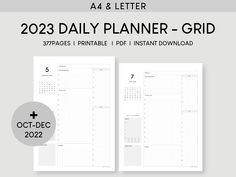 the 2021 daily planner grid is shown in black and white