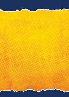 an orange and yellow background with halftoned dots in the bottom right hand corner