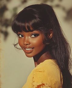 Classic Black Beauty, No Makeup Face Claim, 1960s Hairstyles Black Women, Filipino Skin Tone, Black Vs Model, Newly Single Photoshoot, 70s Natural Hair Black Women, Head Over Shoulder Pose, Light Skin Models