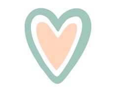 a heart shaped object with pastel colors on the bottom and light blue, pink, and green accents