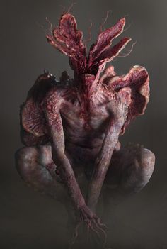 an image of a creature with blood on its body