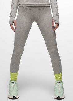 Don't Wear Just Any Legging For Your Cold-weather Trail Runs And Hikes... This Winter-weight Stretch Jersey Style Was Designed To Keep You Warm While You Workout. Fitted Athleisure Leggings With Ribbed Waistband, Winter Loungewear Athleisure Activewear, Winter Athleisure Loungewear, Sporty Full-length Go-dry Leggings, Winter Yoga Full Length Leggings, Tight Winter Sportswear Leggings, Sporty Winter Activewear With Ribbed Cuffs, Winter Sportswear Tight Leggings, Moisture-wicking Snug Fit Athleisure Leggings