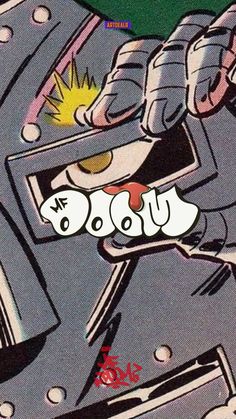 an image of a cartoon character with the word doub on it