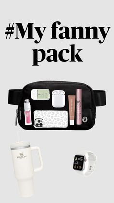 This is what I would have in my Fanny pack Fanny Pack Aesthetic, Trip Essentials Packing Lists, Road Trip Bag, Avatar Poster, Trip Bag