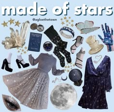 Star Gazing Outfit, Mooncore Clothes, Space Academia Aesthetic Outfit, Lunar Witch Aesthetic Outfits, Cosmiccore Outfits, Stargazing Outfit, Space Academia Outfit, Astronomy Aesthetic Outfit, Cosmic Core Outfits