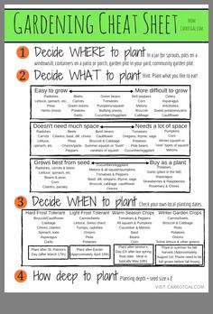 an image of gardening sheet with instructions on how to plant and what to use it