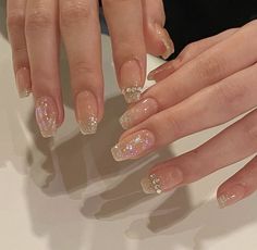 Jasmine Le Nails, Korea Nails Design, Korean Glass Nails, Summer 2023 Nail Trends, 2023 Nail, Sunny Disposition, Dresses Linen, Soft Gel Nails, Asian Nails