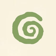 a green spiral on a white background