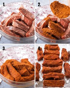 step by step instructions on how to make an oven baked meat dish with spices and seasoning