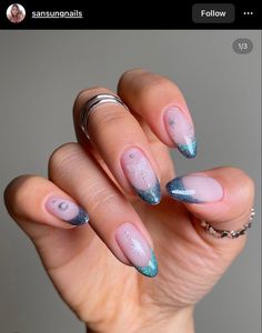 Glitter Nail Art Designs, French Manicure Designs, Beauty Hacks Nails, Nail Art For Beginners, Cute Nails For Fall, Easy Nails, Winter Nail Designs, Kawaii Nails, Manicures Designs