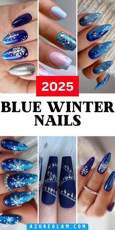 Nails 2024 Coffin, Matt Blue Nails, Blue Winter Nail Ideas, Almond Coffin Nails, 19 Aesthetic, Blue Winter Nails, Navy Blue Nail Designs